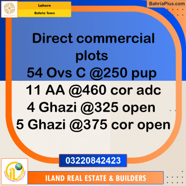 Residential Plot for Sale in Bahria Town, Lahore - (BP-361029)