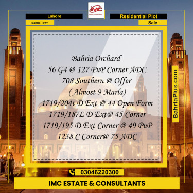 Residential Plot for Sale in Bahria Town, Lahore - (BP-361591)