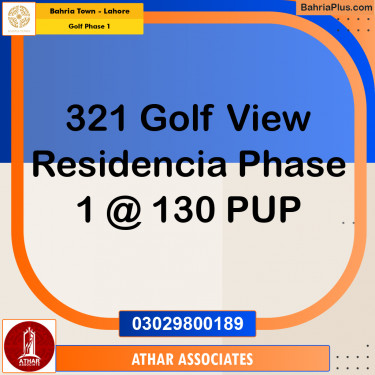 10 Marla Residential Plot for Sale in Golf Phase 1 -  Bahria Town, Lahore - (BP-361819)