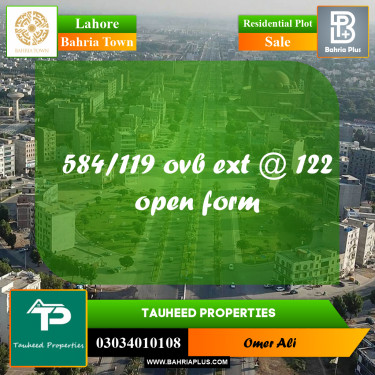 10 Marla Residential Plot for Sale in Bahria Town, Lahore - (BP-361923)
