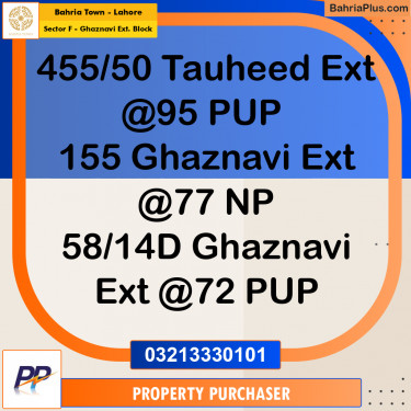 5 Marla Residential Plot for Sale in Sector F - Ghaznavi Ext. Block -  Bahria Town, Lahore - (BP-361936)