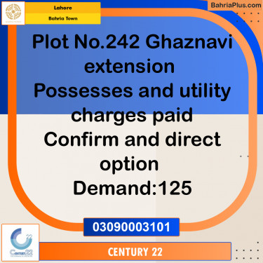 10 Marla Residential Plot for Sale in Bahria Town, Lahore - (BP-362054)