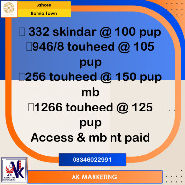 10 Marla Residential Plot for Sale in Bahria Town, Lahore - (BP-362100)