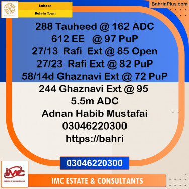 Residential Plot for Sale in Bahria Town, Lahore - (BP-362171)