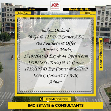 Residential Plot for Sale in Bahria Town, Lahore - (BP-362173)