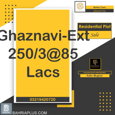 5 Marla Residential Plot for Sale in Sector F - Ghaznavi Ext. Block -  Bahria Town, Lahore - (BP-362356)