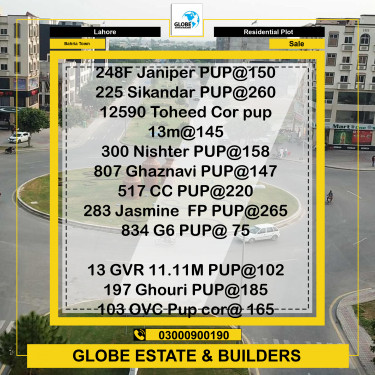 Residential Plot for Sale in Bahria Town, Lahore - (BP-362412)