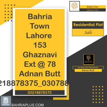 5 Marla Residential Plot for Sale in Sector F - Ghaznavi Ext. Block -  Bahria Town, Lahore - (BP-362447)