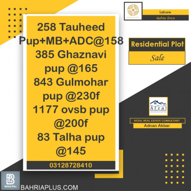 Residential Plot for Sale in Bahria Town, Lahore - (BP-362589)