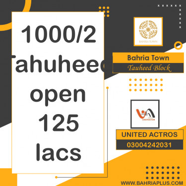 10 Marla Residential Plot for Sale in Sector F - Tauheed Block -  Bahria Town, Lahore - (BP-362659)
