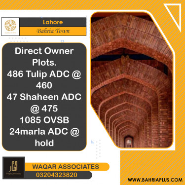 1 Kanal Residential Plot for Sale in Bahria Town, Lahore - (BP-362717)