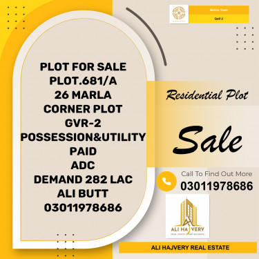 26 Marla Residential Plot for Sale in Golf Phase 2 -  Bahria Town, Lahore - (BP-362749)
