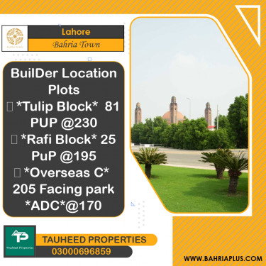 10 Marla Residential Plot for Sale in Bahria Town, Lahore - (BP-362936)