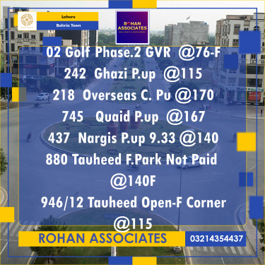 Residential Plot for Sale in Bahria Town, Lahore - (BP-362984)