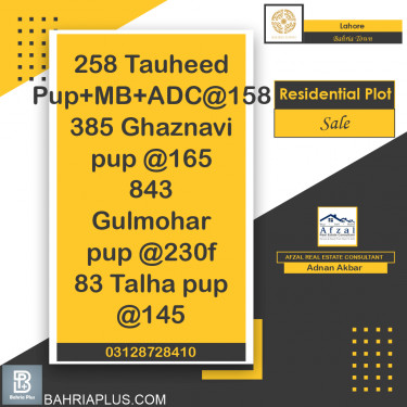 Residential Plot for Sale in Bahria Town, Lahore - (BP-363006)