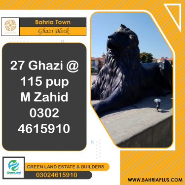 10 Marla Residential Plot for Sale in Sector F - Ghazi Block -  Bahria Town, Lahore - (BP-363040)