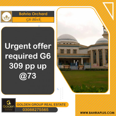 10 Marla Residential Plot for Sale in Phase 4 - G6 Block -  Bahria Orchard, Lahore - (BP-363090)
