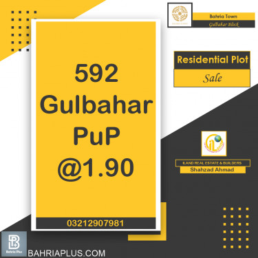 10 Marla Residential Plot for Sale in Sector C - Gulbahar Block -  Bahria Town, Lahore - (BP-363204)