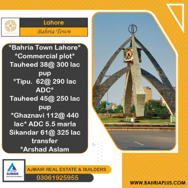 Residential Plot for Sale in Bahria Town, Lahore - (BP-363414)
