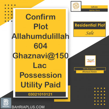 Residential Plot for Sale in Bahria Town, Lahore - (BP-363419)