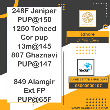 Residential Plot for Sale in Bahria Town, Lahore - (BP-363505)