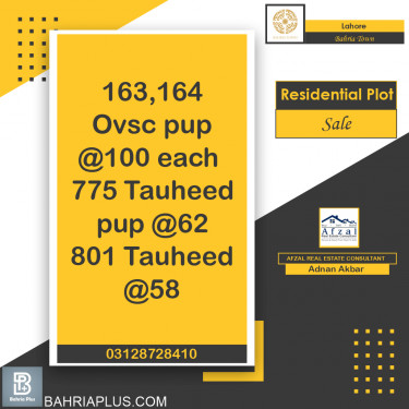Residential Plot for Sale in Bahria Town, Lahore - (BP-363519)