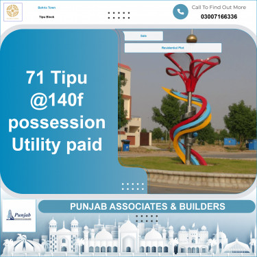 Residential Plot for Sale in Sector F - Tipu Sultan Block -  Bahria Town, Lahore - (BP-363563)