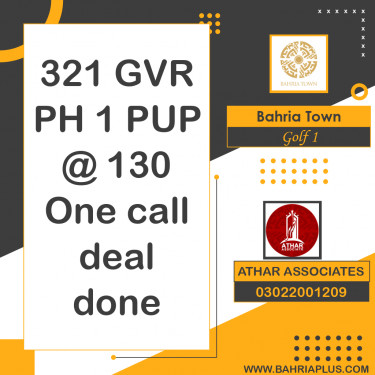 10 Marla Residential Plot for Sale in Golf Phase 1 -  Bahria Town, Lahore - (BP-364164)