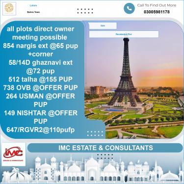 Residential Plot for Sale in Bahria Town, Lahore - (BP-364186)