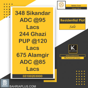 5 Marla Residential Plot for Sale in Sector F - Alamgir Block -  Bahria Town, Lahore - (BP-364355)