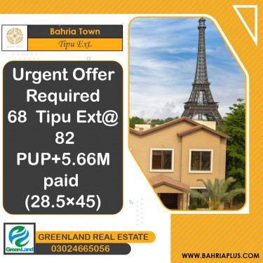 5.5 Marla Residential Plot for Sale in Sector F - Tipu Sultan Ext. -  Bahria Town, Lahore - (BP-364366)