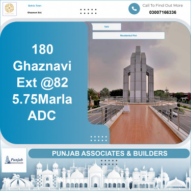 Residential Plot for Sale in Sector F - Ghaznavi Ext. Block -  Bahria Town, Lahore - (BP-364537)