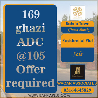 10 Marla Residential Plot for Sale in Sector F - Ghazi Block -  Bahria Town, Lahore - (BP-364594)