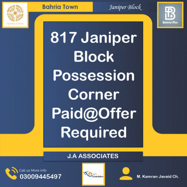 10 Marla Residential Plot for Sale in Sector C - Janiper Block -  Bahria Town, Lahore - (BP-364638)
