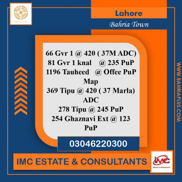 Residential Plot for Sale in Bahria Town, Lahore - (BP-364734)