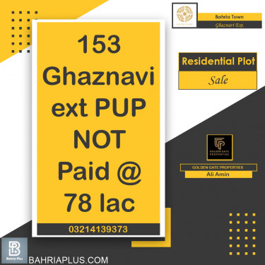 5 Marla Residential Plot for Sale in Sector F - Ghaznavi Ext. Block -  Bahria Town, Lahore - (BP-364765)