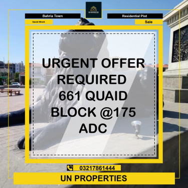 10 Marla Residential Plot for Sale in Sector E - Quaid Block -  Bahria Town, Lahore - (BP-364958)