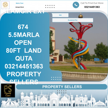 5.5 Marla Residential Plot for Sale in Sector F - Alamgir Block -  Bahria Town, Lahore - (BP-365074)