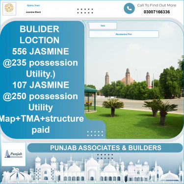 Residential Plot for Sale in Sector C - Jasmine Block -  Bahria Town, Lahore - (BP-365621)