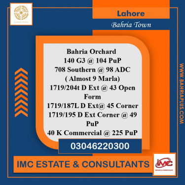 Residential Plot for Sale in Bahria Town, Lahore - (BP-365703)
