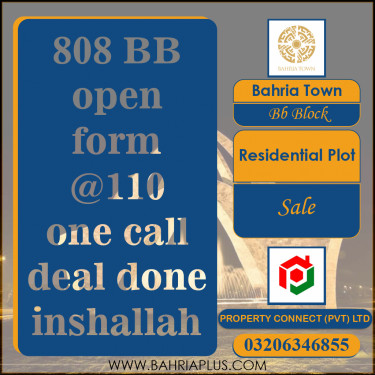 5 Marla Residential Plot for Sale in Sector D - BB Block -  Bahria Town, Lahore - (BP-365771)