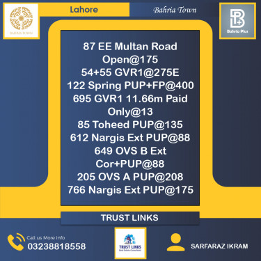 Residential Plot for Sale in Bahria Town, Lahore - (BP-365830)