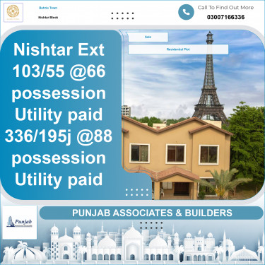 Residential Plot for Sale in Sector E - Nishtar Block -  Bahria Town, Lahore - (BP-366096)