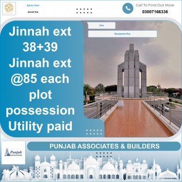 Residential Plot for Sale in Sector E - Jinnah Ext. Block -  Bahria Town, Lahore - (BP-366105)