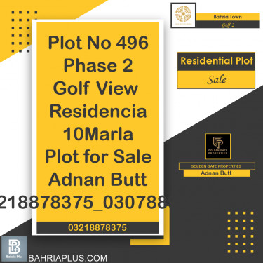 10 Marla Residential Plot for Sale in Golf Phase 2 -  Bahria Town, Lahore - (BP-366125)