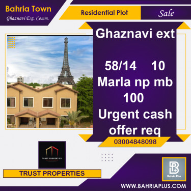 10 Marla Residential Plot for Sale in Sector F - Ghaznavi Ext. Commercial -  Bahria Town, Lahore - (BP-366220)