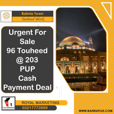 1 Kanal Residential Plot for Sale in Sector F - Tauheed Block -  Bahria Town, Lahore - (BP-366473)
