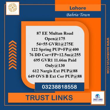 Residential Plot for Sale in Bahria Town, Lahore - (BP-366585)
