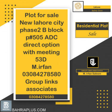 Residential Plot for Sale in Bahria Town, Lahore - (BP-366667)