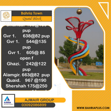 10 Marla Residential Plot for Sale in Sector E - Quaid Block -  Bahria Town, Lahore - (BP-366806)